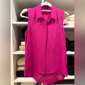NWOT Theory Fuchsia Sleeveless Blouse